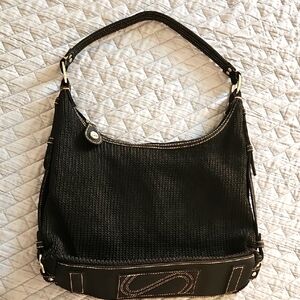 THE SAK Black Shoulder Bag Purse Crochet Casual Style Retired Beautiful